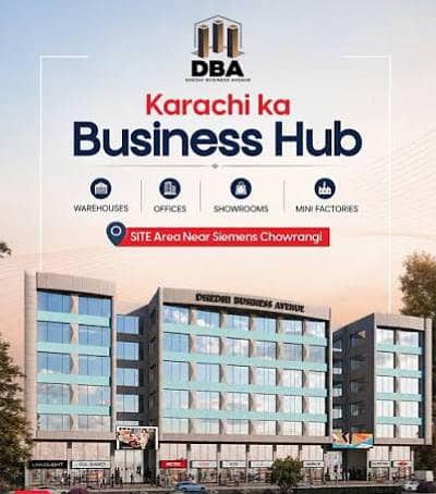 Office  for sale (as well as available for rent) site area karachi