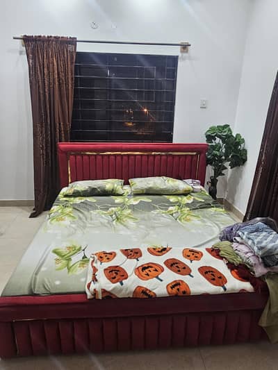 velvet maroon bed for sale with mattress