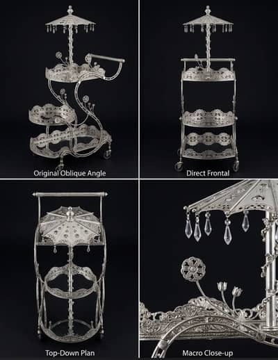 Imported 3-Tier Luxury Serving Trolley | 9/10 Condition