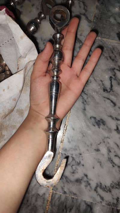 original heavy wood jhola with metal chain