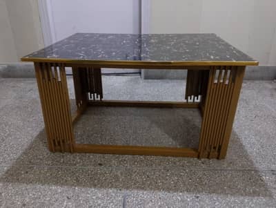 Size 3 ft x 4 ft Black pvc sheet top, with golden metal frame