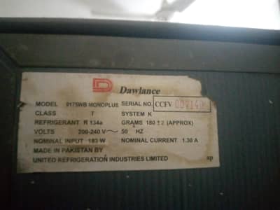 Dawlance refrigerator for sale for new condition