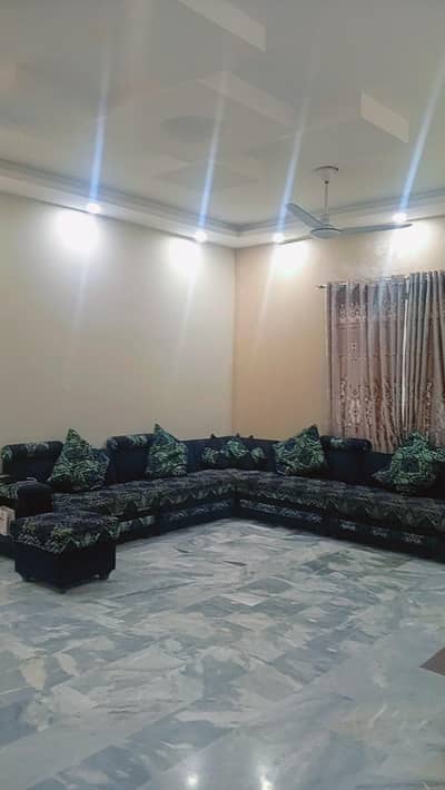 10 Seater L-Shape Sofa + One Large Puff