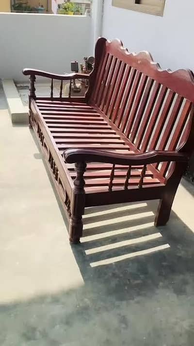 3 seater sheesham wooden sofa