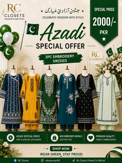 2pc Embroidery dresses