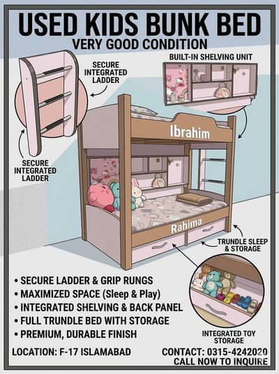 Bunk Bed | Kids Bed | Bunker Bed | Kids Furniture for sale