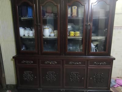 Used Wooden Showcase – Good Condition | Spacious Storage