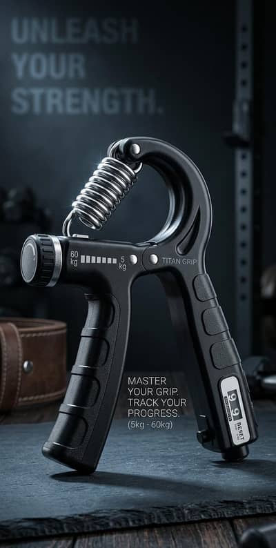Adjustable Hand Grip Strengthener with Rep Counter (5-60kg)