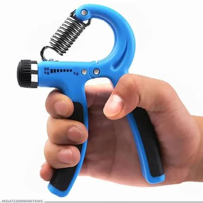 Adjustable Spring Hand Gripper – 60KG | Blue & Black