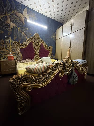 King Size Bed + 2 Side Tables + 1 Dressing For Sale