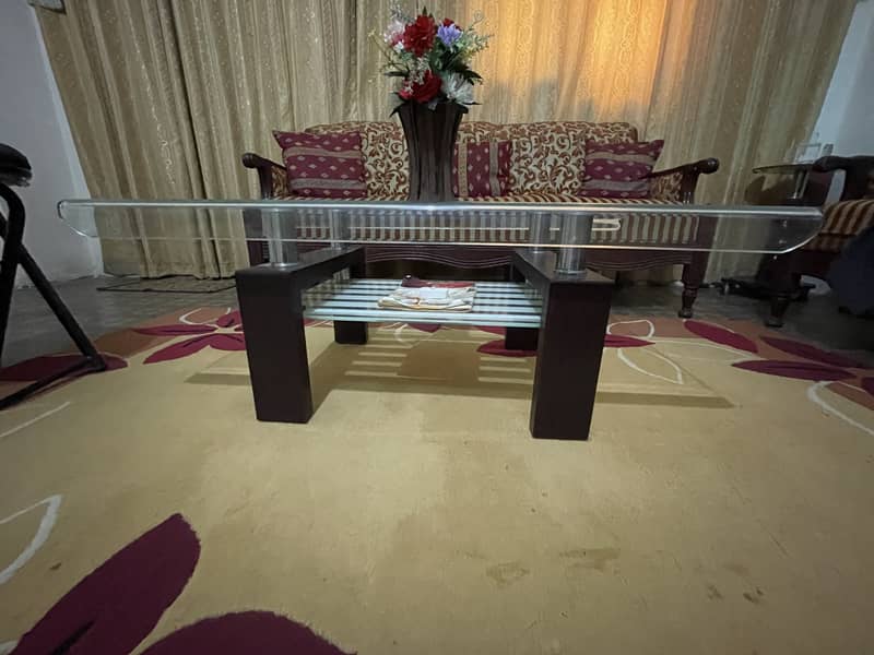 Dining Table with 5 Chairs, Center Table & Curtains 6