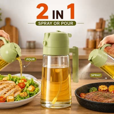 2 in 1 Oil Sprayer Bottle for Cooking