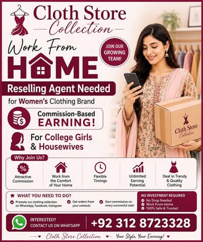 Work From Home - Reselling Agents Needed (Cloth Store Collection)