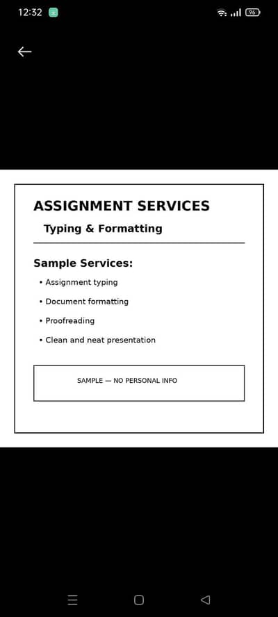 Assignment Typing & Formatting
