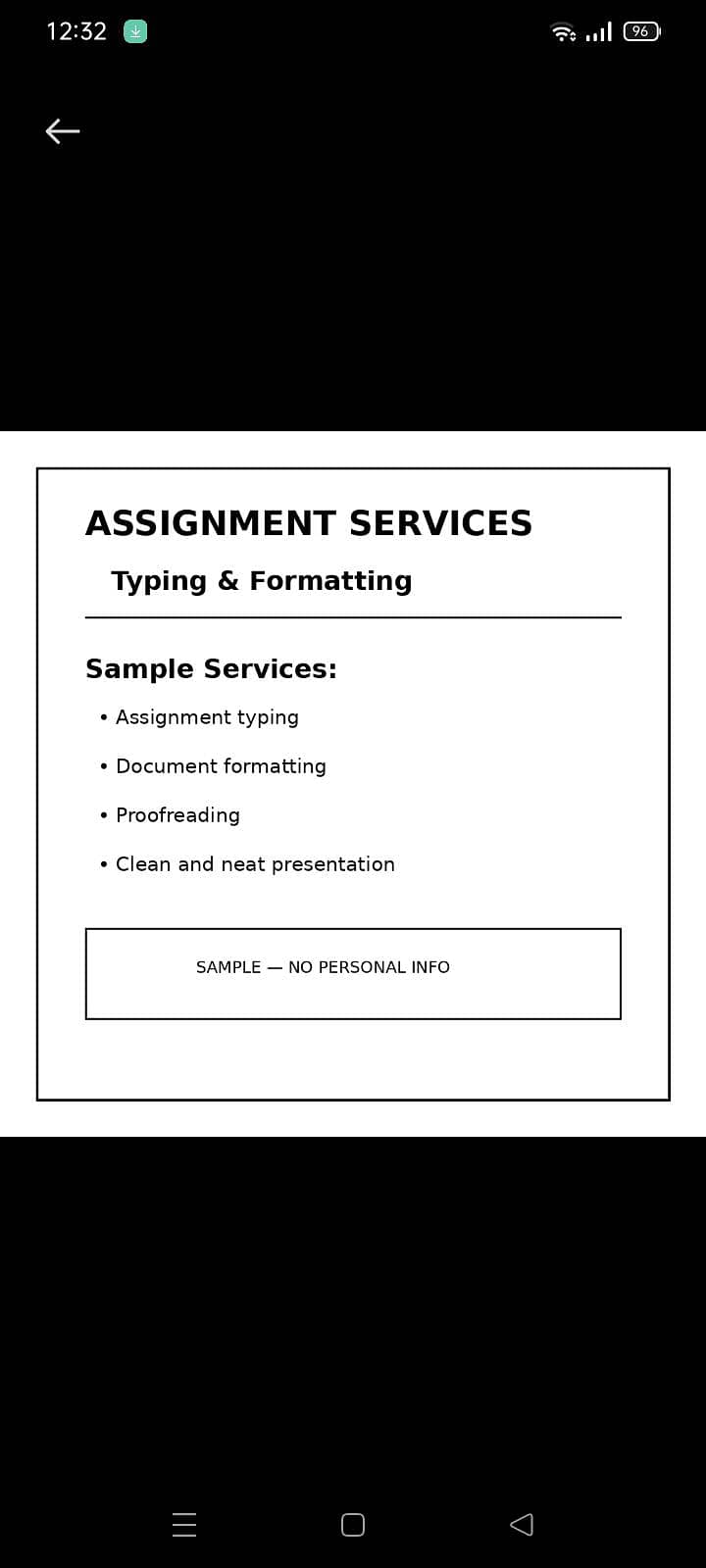 Assignment Typing & Formatting 0