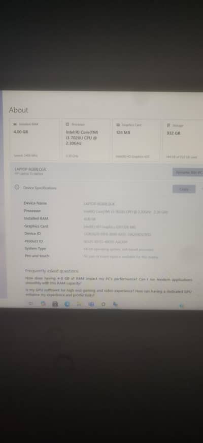 Hp laptop for sale