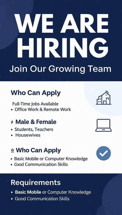 Online work for male and female