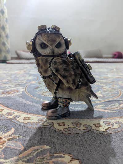 Steampunk Aviator Owl  Figurine - Unique Decorative Statue