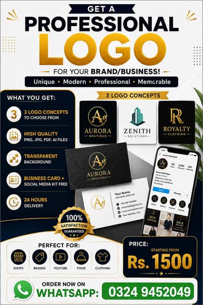 PROFESSIONAL LOGO & GRAPHIC DESIGN SERVICES