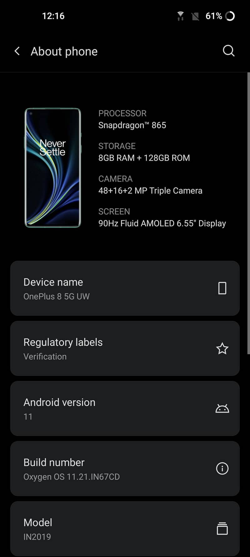 One Plus 8 5