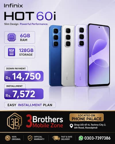 Infinix Hot 60i 6GB/128GB – Easy Installment Available
