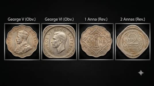 Rare Pre-Partition British India Old Coins Set- Authentic Collectibles