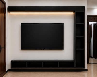 led console & book shelve