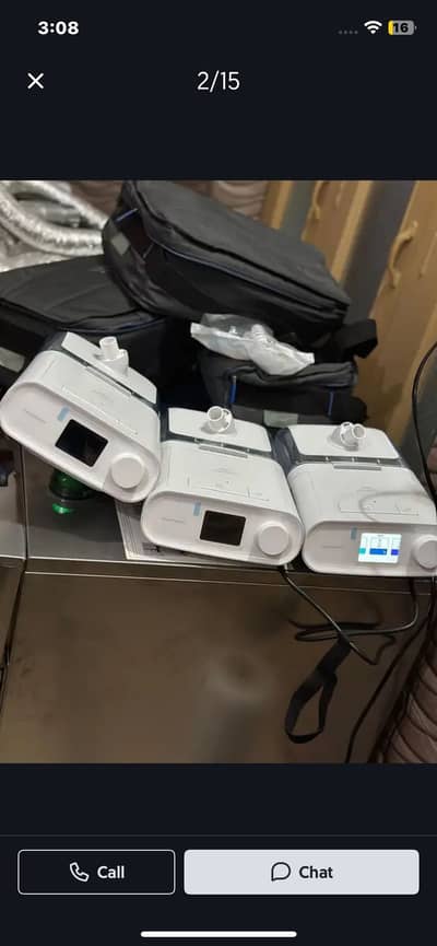 Bipap machine and Patient cardiac monitor