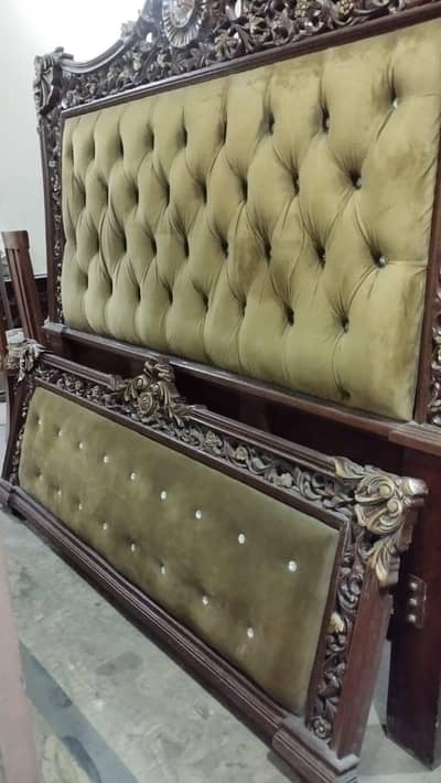 king size bed with two side table and  mirror dressing table i
