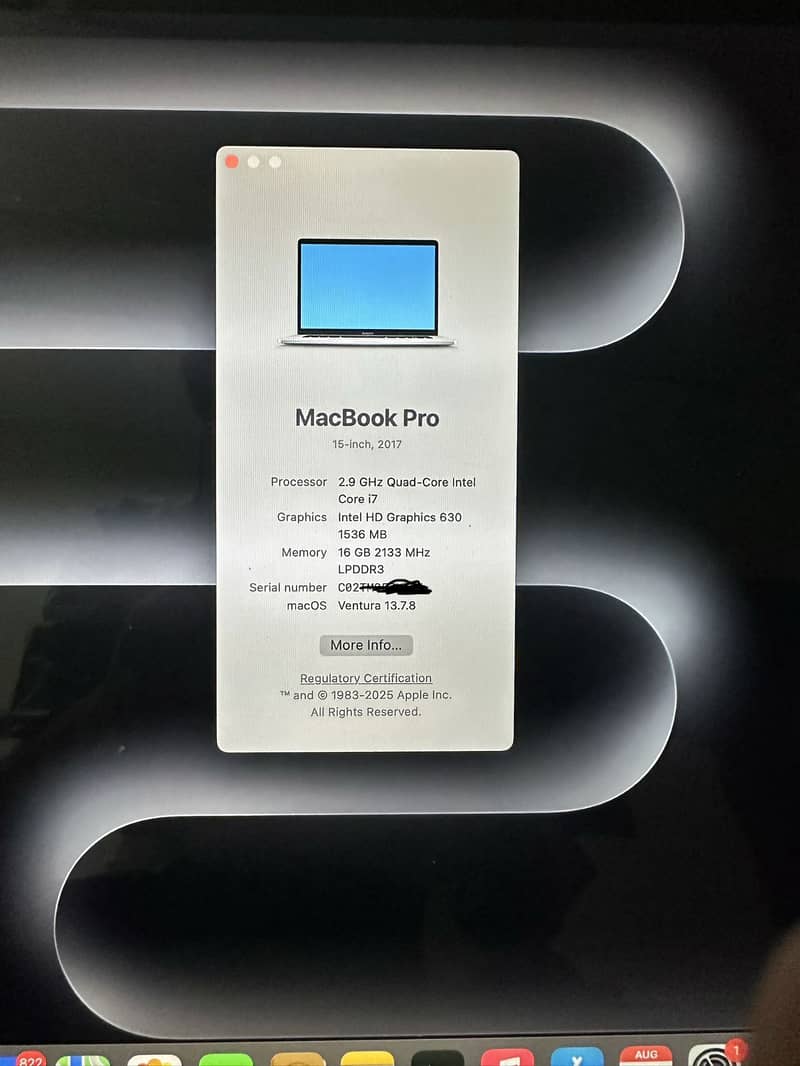 MACBOOK PRO 2017 8