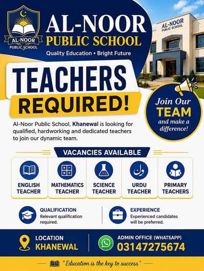 Educated and qualified staff required.