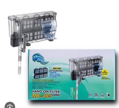 Aquarium Hang on back filter available 405 for 3 to 4 feet aquarium .