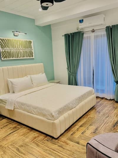 Per Day. . . . . , Daily &Weekly Basis One Bedroom Fully Furnished Luxury Apartment Available, Location Bhariya Town Phase 1, Block D.