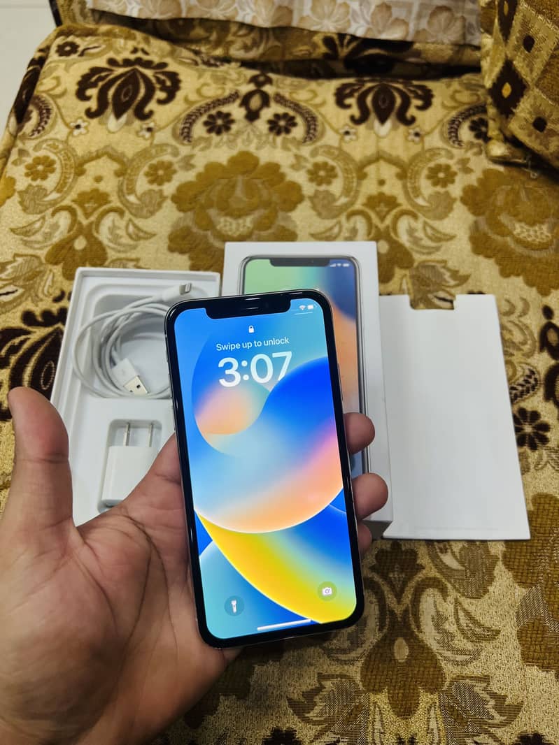 iPhone X pta approved 256gb compete box 2