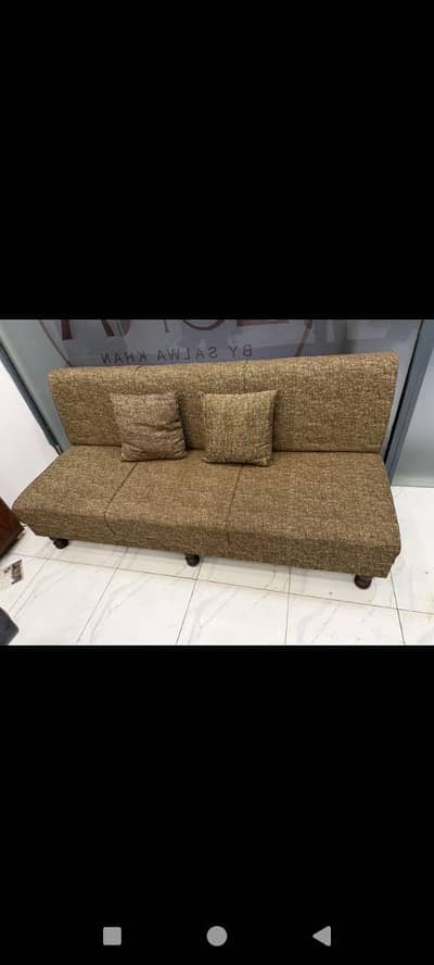 3 Seater Sofa Cum Bed + Single Sofa Chair | Like New | Karachi