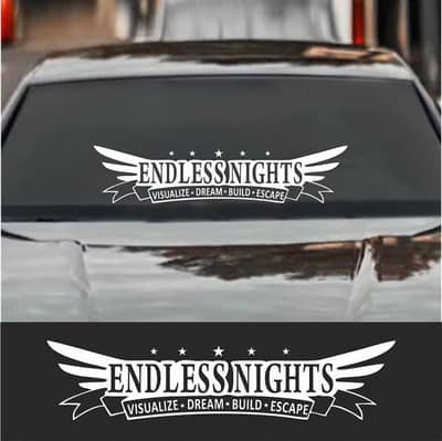 CUSTOMIZED WINDSHIELD STICKERS (any size)