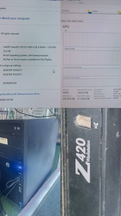 HP Z420 Workstation | 32GB RAM | Xeon E5-1650 v2 | Quadro K2000