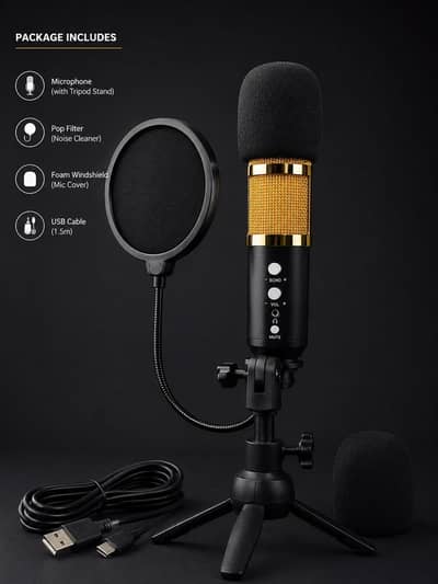 Microphone with tripod stand