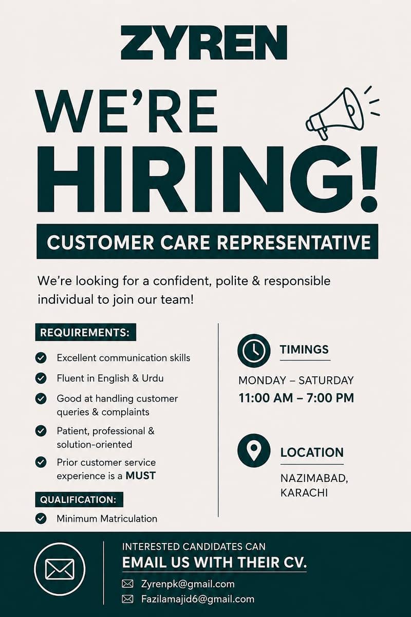 Customer care representative 1