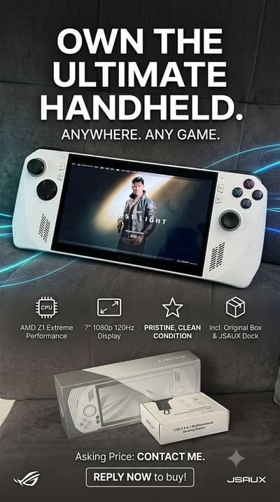 Asus ROG Ally Z1 Extreme with dock and accessories