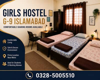 Girls Hostel G-9 Islamabad | Comfortable Sharing Rooms Available