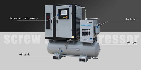 Screw Air Compressor with VFD Inverter