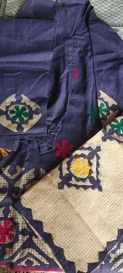 Beautiful Blue 3 Piece Stitched Suit – Large Size