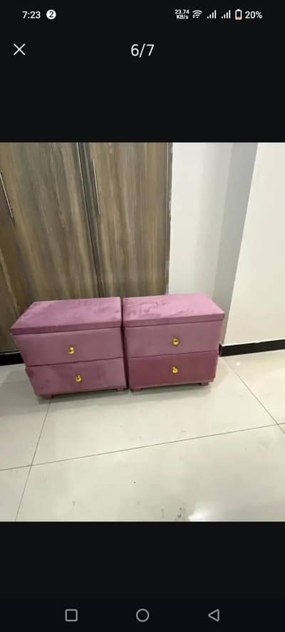 bed velvet king size new, urgent sale