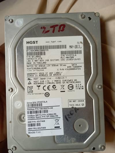 HGST 2Tb Hard, 1000% Health