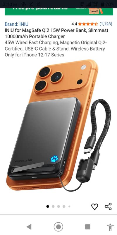 iniu p73 for iphone 17 pro max magnetic wireless power Bank