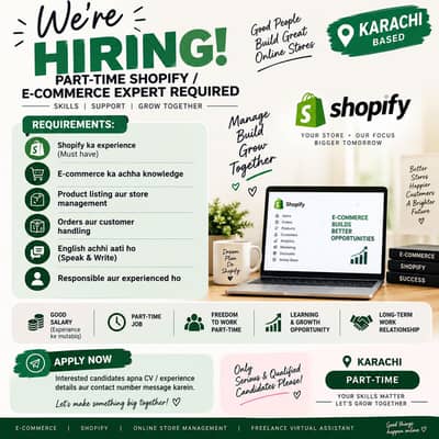Part-Time Shopify & E-Commerce Expert Required