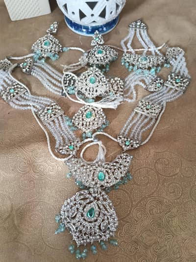 bridal set colour aqua green