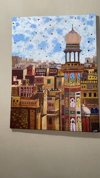beautiful acrylic painting on canvas