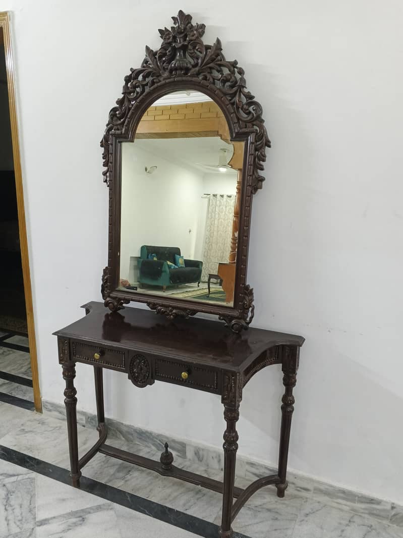 Sheesham Console table with mirror 1